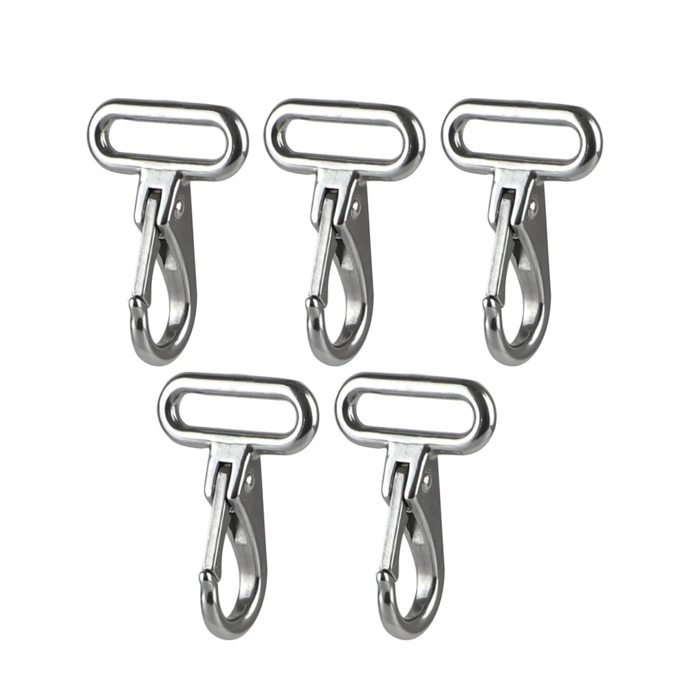 5Pcs Square Snap Hook 316 Stainless Steel Quick Release Snap Hook Boat Shackles for Sailing Rigging Yacht Leash Collar