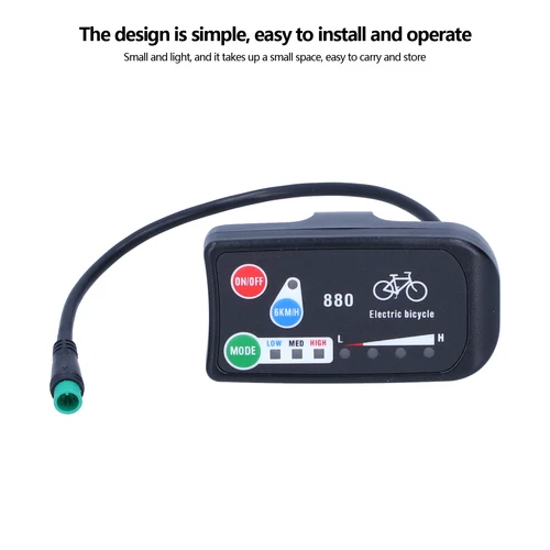 Imagen 2 del producto Medidor de pantalla para bicicleta eléctrica, accesorios para bicicleta eléctrica KT‑ LED880, 36V, 48V