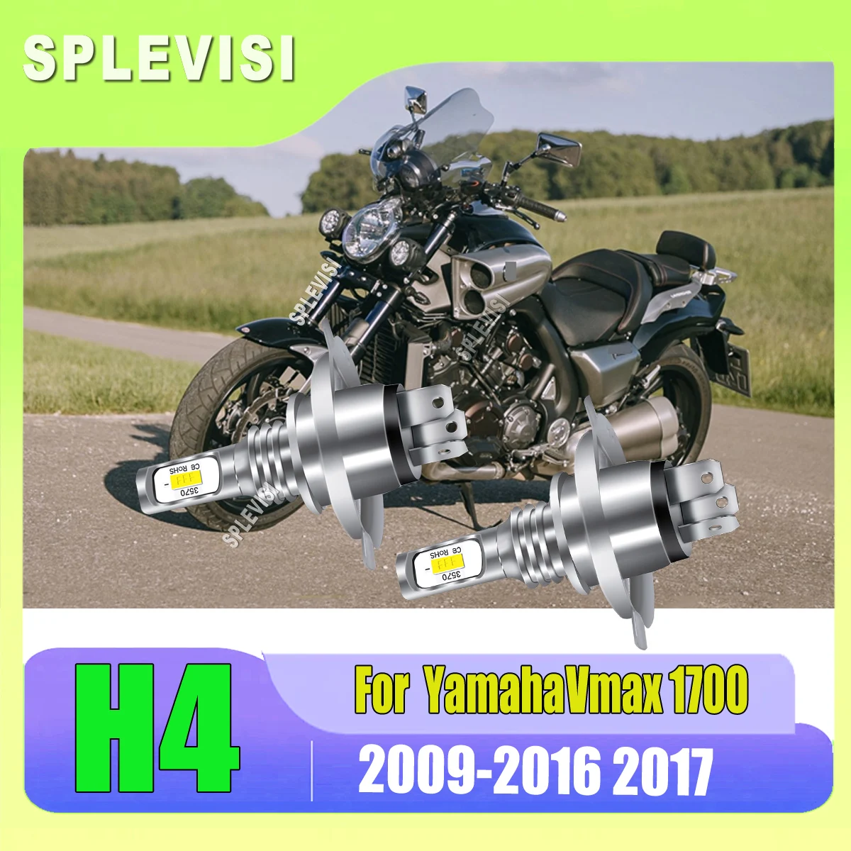 

12v 24v H4 9003 LED Headlight Bulb -Advanced Beam Pattern For Yamaha Vmax 1700 2009 2010 2011 2012 2013 2014 2015 2016 2017