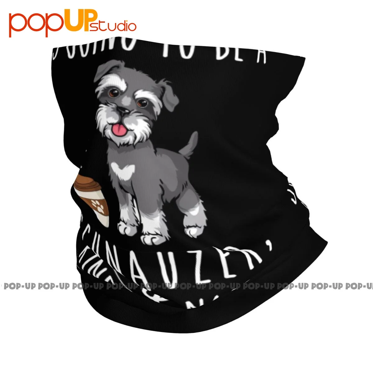 Schnauzer Coffee And Naps Funny Neck Gaiter Bandana Scarf Face Mask