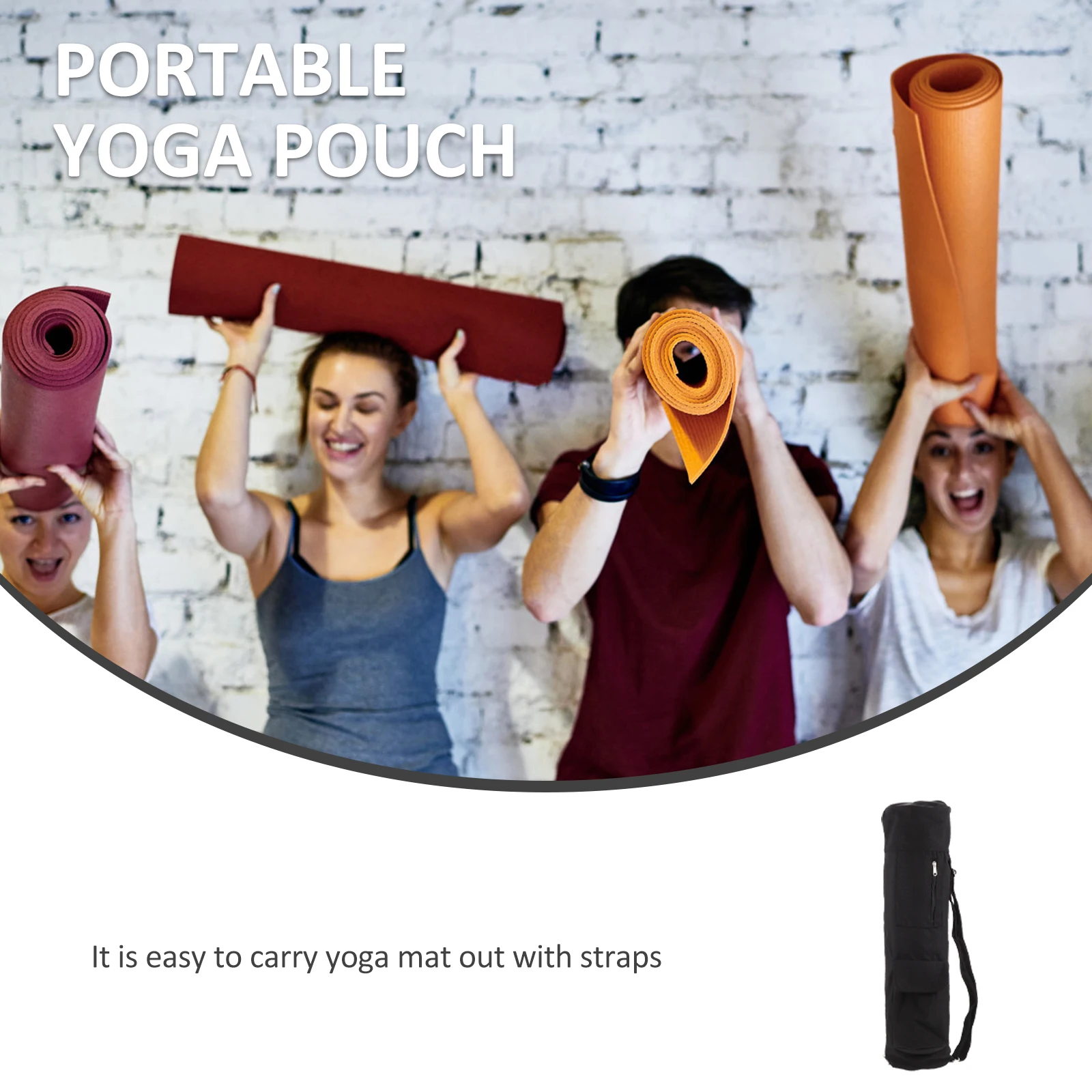 

Decorative Bag Bag Portable Cotton Linen Portable Yoga Pouch Yoga Mat Carrier Storage Pouch Black Foldable Carrier Gift