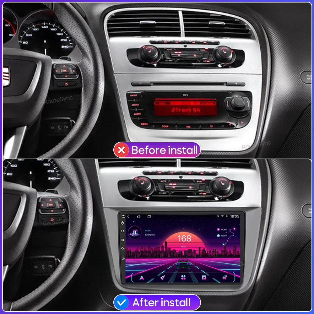 Android For Seat Altea XL Leon 2004 - 2005 Car Multimedia Player Wireless Carplay Auto Head Unit Radio Video avigation GPS 2din
