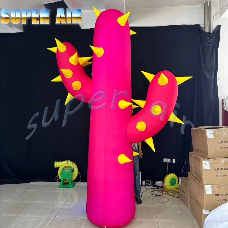 China Super air nueva producción venta cactus rosa inflable para fiesta al aire libre