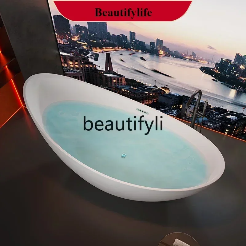 

F18 Acrylic bathtub independent thermal insulation seamless integrated artistic and environmentally friendly bathtub
