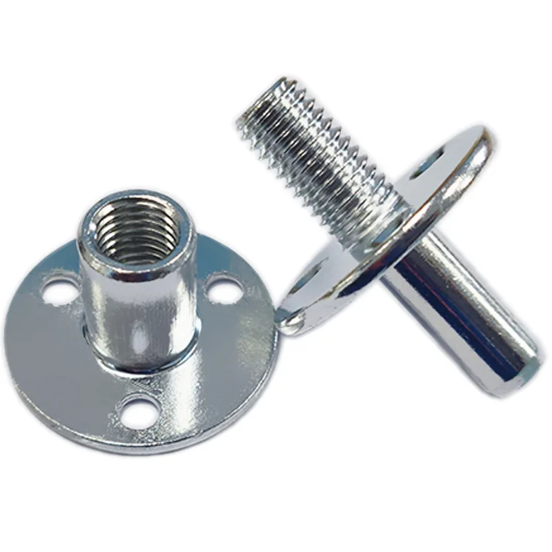 

M12 Bed Column Bedpost Connector Screw Butt Iron Nut Furniture Hardware Fittings Nuts 6pcs