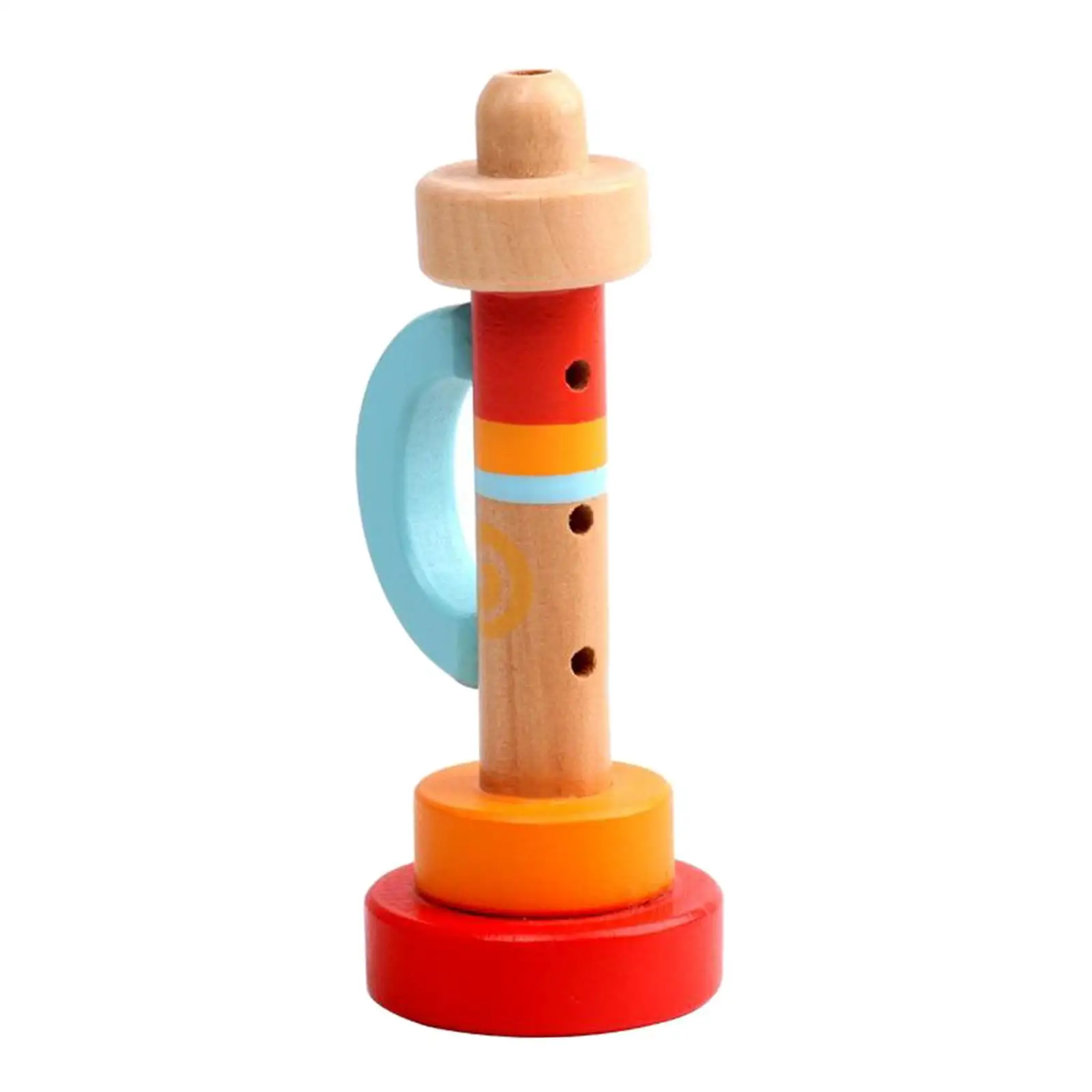 Toddler Wooden Trumpet Buglet Musical Toy Early Educational Hooter Instrument for Kids