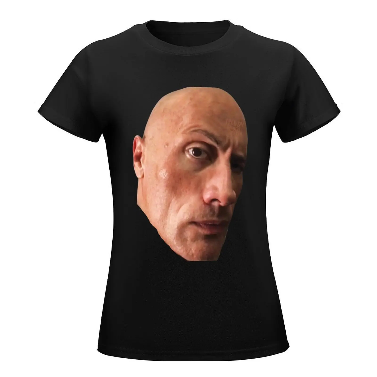 The Rock Eyebrow Raise Face Meme T-Shirt plus size tops summer clothes shirts graphic tees cropped t shirts for Women