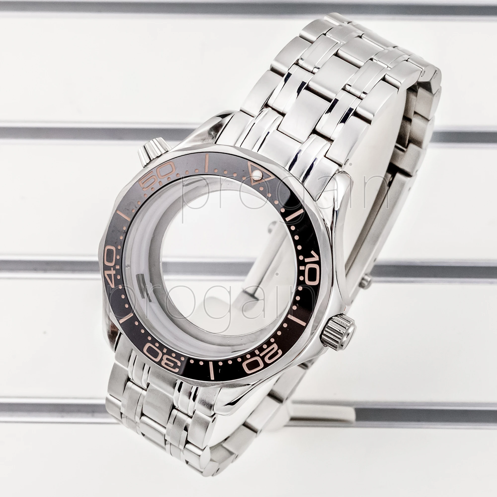

41mm Case 316L Stainless Steel 20mm Watch Strap 10atm Waterproof For Seamaster 300 NH35 NH36 Movement 31mm Dial Accessories