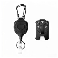 Badge Reel Clip Credit Card Carabiner Keychain Bus Card Cover Case Retractable Reel Badge Heavy Duty ID Holder Multiple Tools