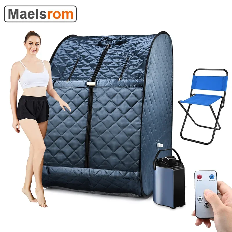 

3L 1000W Portable Steamer Sauna Foldable Lightweight Steam Generator for Home Bath Spa with Protection Bag & Chair Body