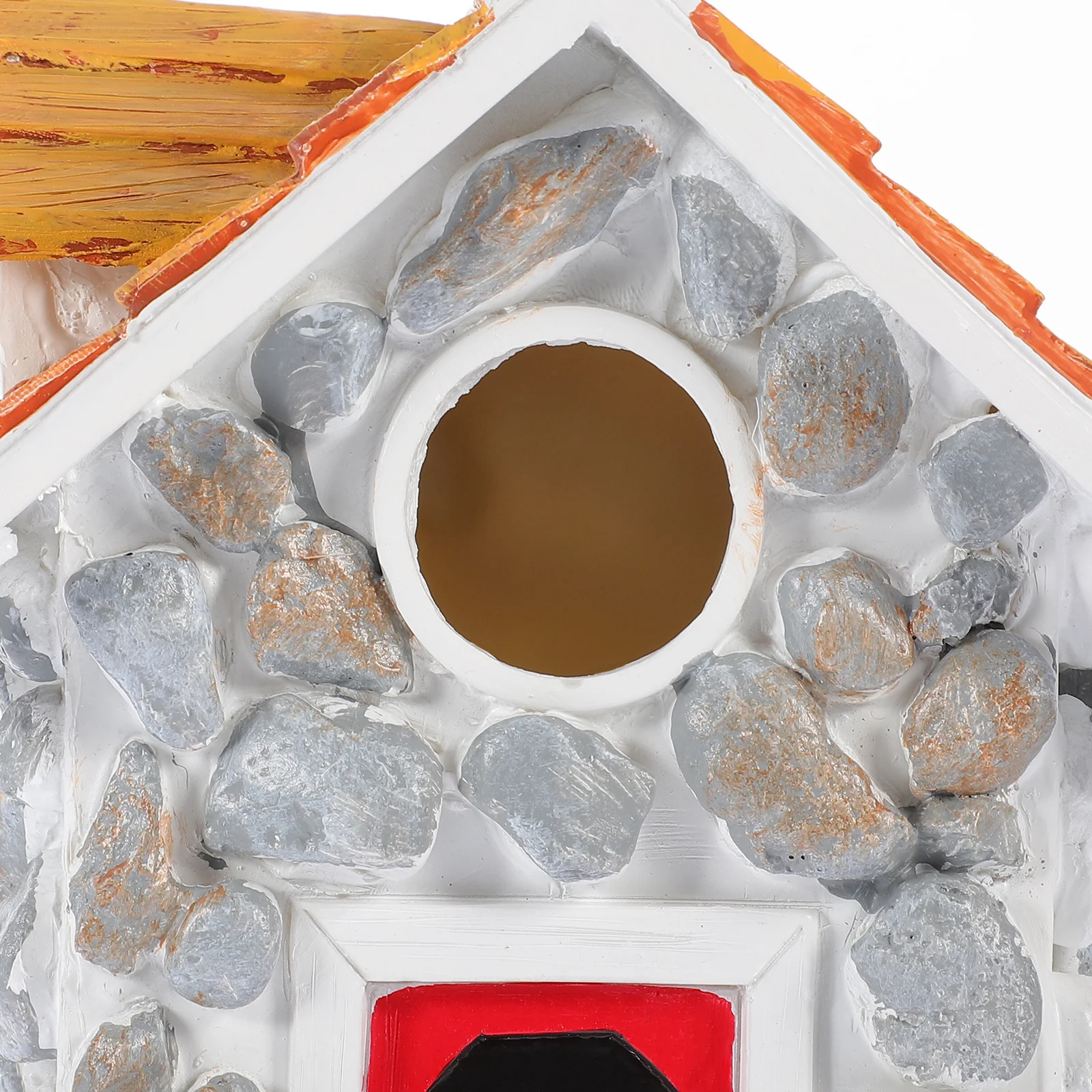 

Garden Hanging Resin Bird House Heavy Duty Nest Outdoor Ornament Bird Hut Garden Decoration Park Ornament Resin Feeding Nest