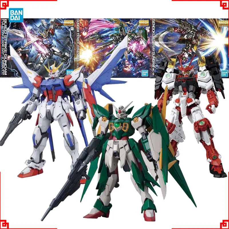 

Bandai Gundam Model Kit MG Build Strike Full Pack Sengoku Astray Fenice Rinascita Фигурка Gunpla Аниме Фигурки Игрушки Подарок