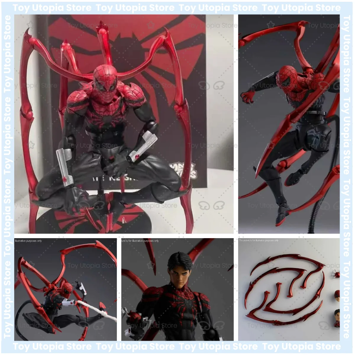 

Figura acción Spiderman MessToys, Peter Parker, Spider-Man Mess Toys, Estatua CT Toys, Modelo juguete