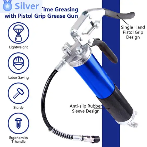 Juego de pistola engrasadora de agarre Manual, pistola engrasadora de bombeo de alta presión, inyección de engrase Flexible, herramientas de mantenimiento de alta resistencia