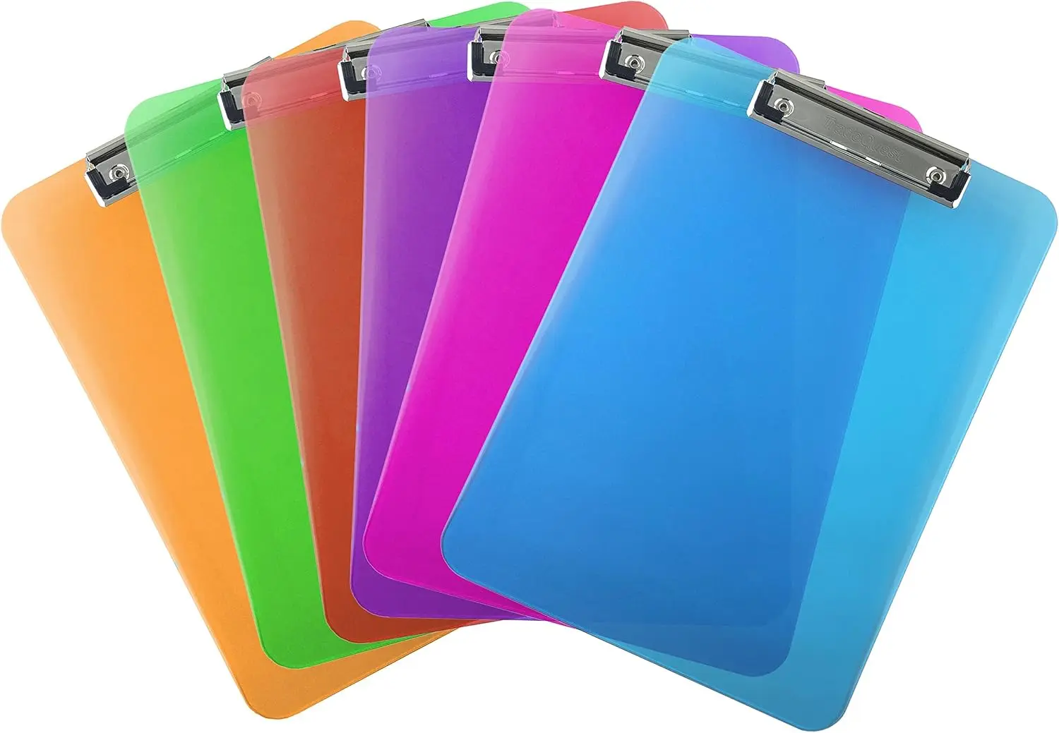 

6-Pack Letter Size Clipboard, Assorted Colors, Low Profile Clip, 9x12.5 Inches