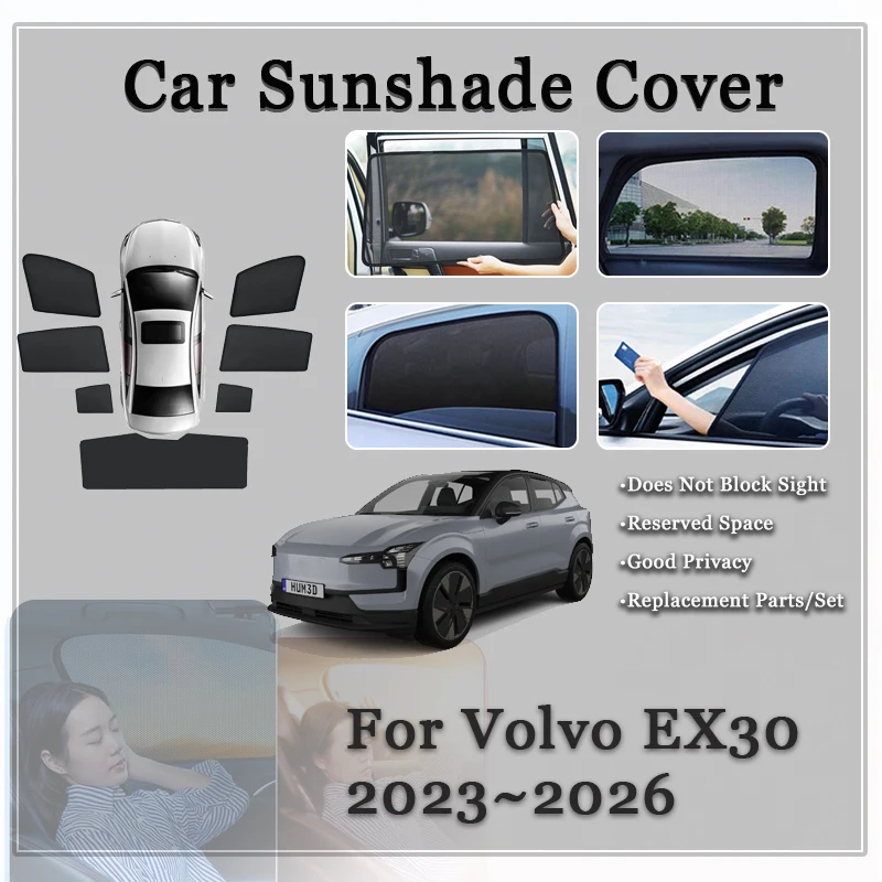 

Car Sunshade Pads For Volvo EX30 2023 2024 2025 2026 Anti-UV Shields Sun Visors Window Shade Covers Windshields Auto Accessories