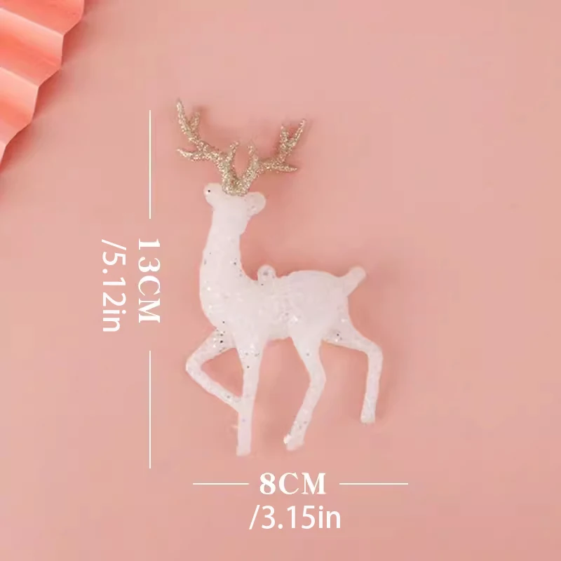 Crystal Deer Cake Decoration Elk Internet Celebrity Baking Goddess Birthday Decoration Christmas Dessert Table Scene