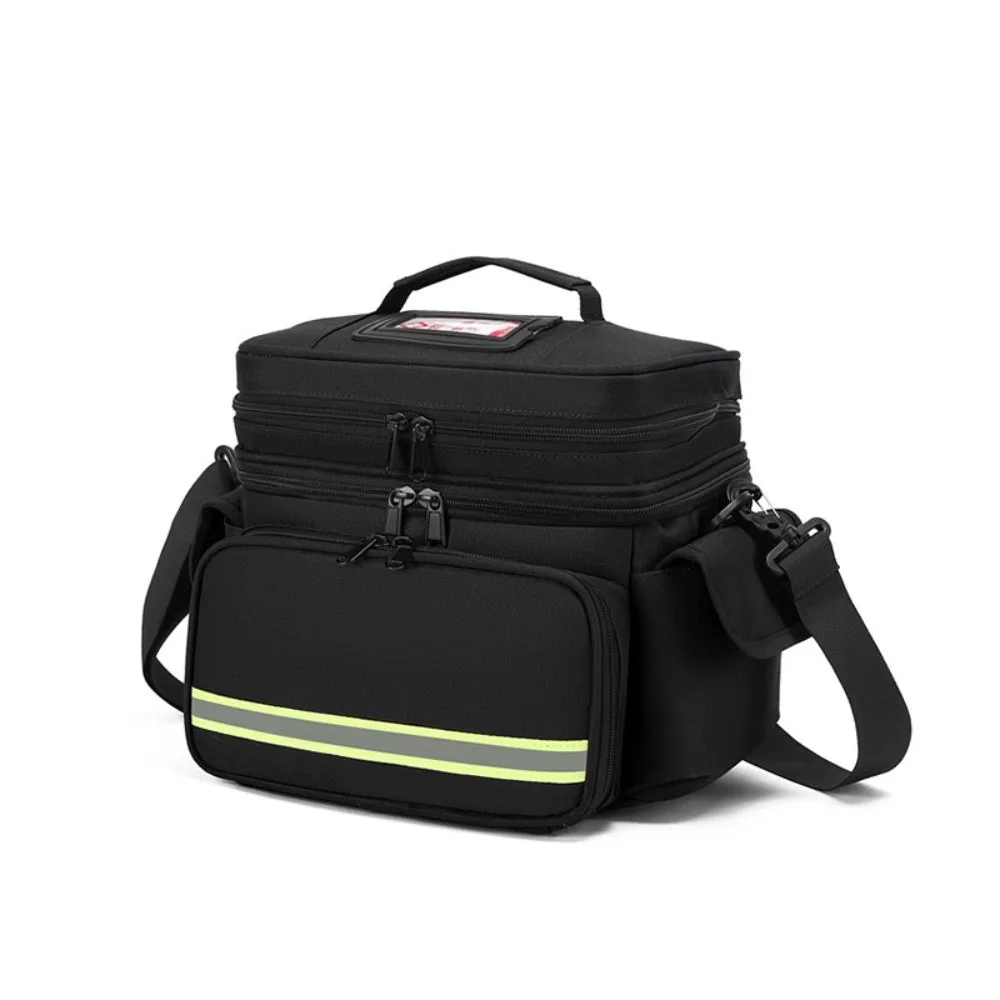 

Waterproof Double Layer Medicine Bag Empty Large Capacity Emergency Trauma Bag Handle Oxford First Responder Organizer Travel