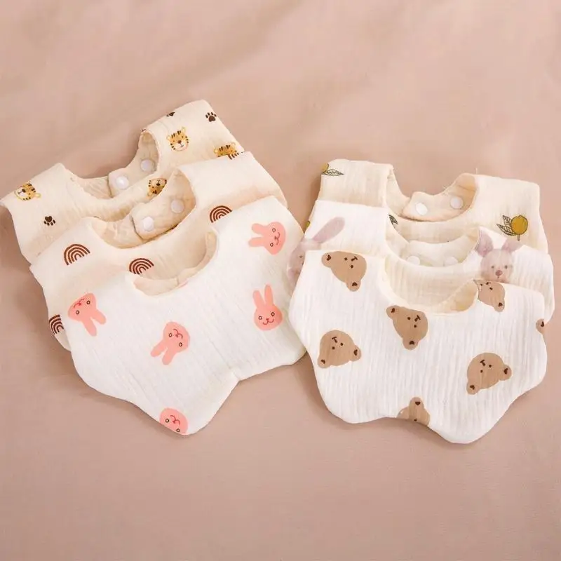 

M89C 4 Pack Baby Bibs for Girls Boys Unisex Newborn Teething Drool Bibs for Baby Boys Girls Soft & Absorbent Infant Toddlers