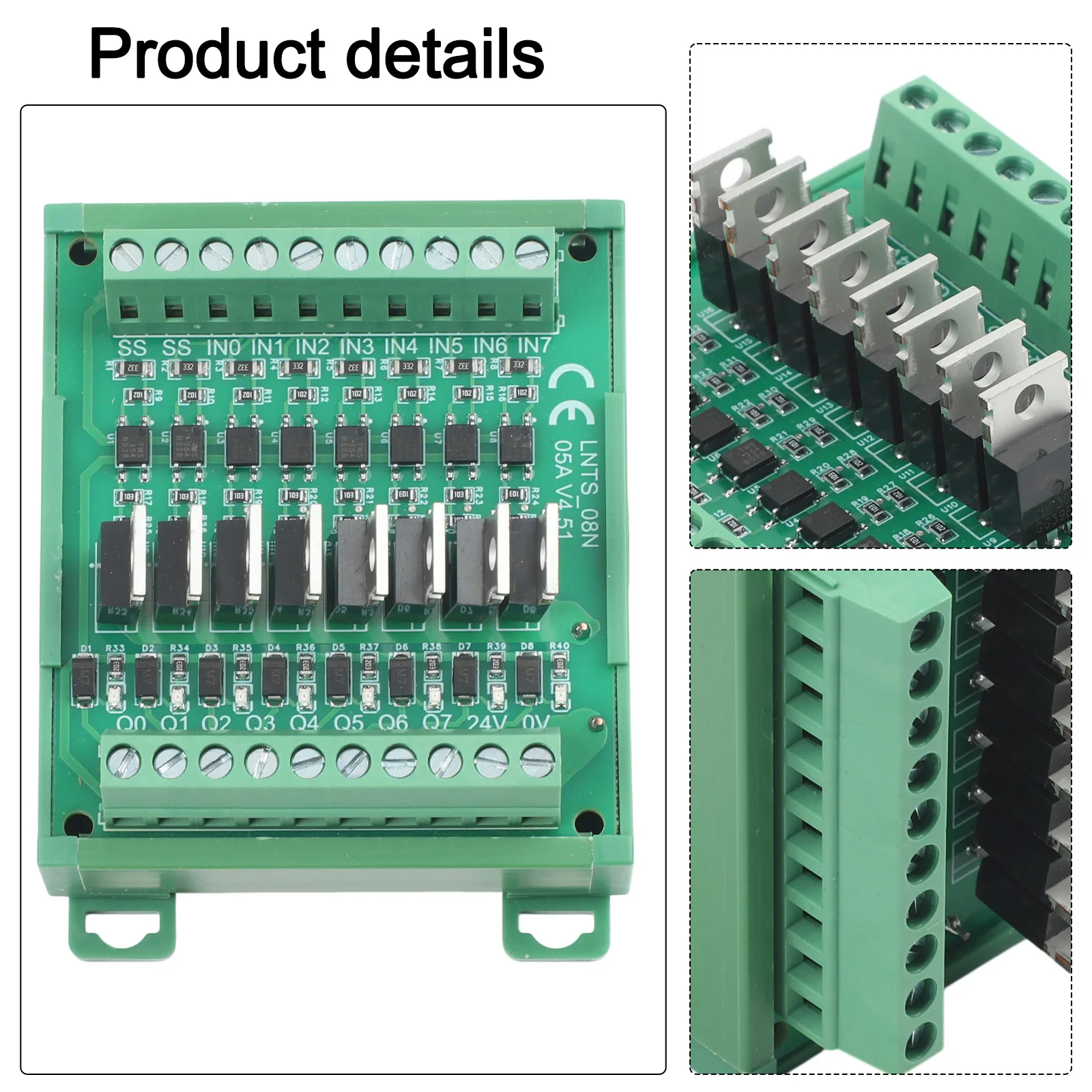 Industrial for plc Control Board 8 Channel DC Increase Board 5A NPN Output 12/24VDC for Hydraulic and Pneumatic Valve Control
