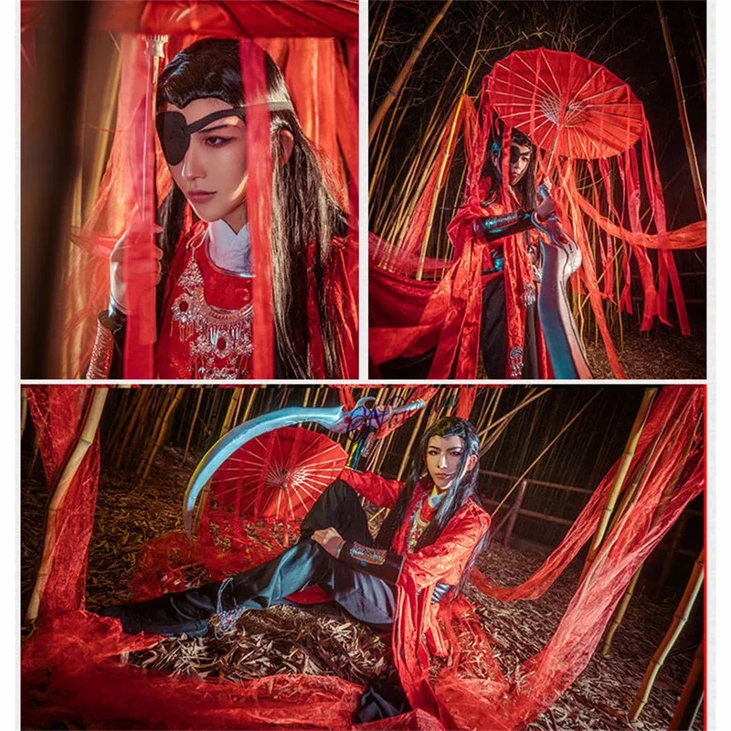 تيان غوان Ci فو هوا تشنغ تأثيري حلي شعر مستعار مظلة السماء الرسمية نعمة HuaCheng الصينية أنيمي زي الملحقات