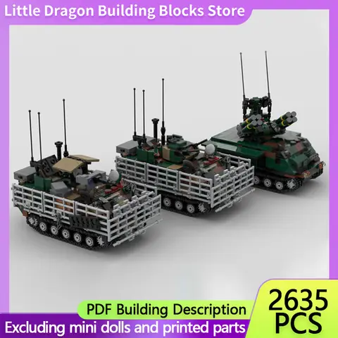 M113 Armored Personnel Carrier Model MOC Building Bricks War Equipment Modular Technology Gifts Holiday Assemble Children Toys