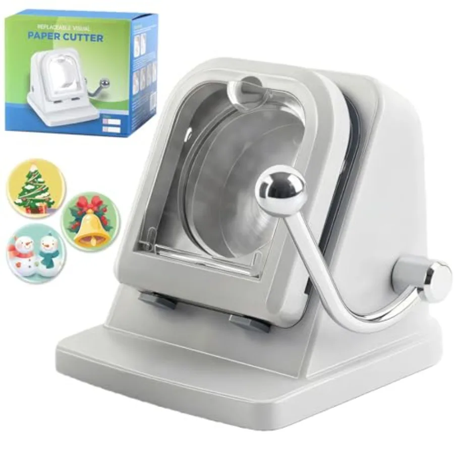 

Резак для бумаги 2,28 дюйма/58 мм для изготовления значков и магнитов, вырубка кругов, вырезание фотографий, более 1 миллиона отрезков