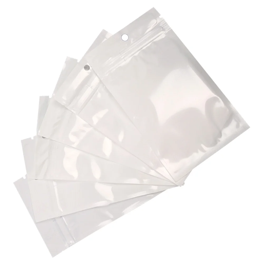 

100 Pcs Clear Zipper Pouches Jewelry Bags Reclosable Storage Transparent Sealing