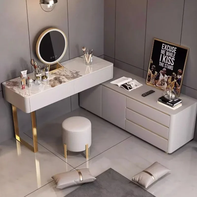 

Natural Luxury Wooden Dresser White Storage Makeup Girls Mirrors Dressers Sets Bedroom Make Up Tocador Maquillaje Furniture