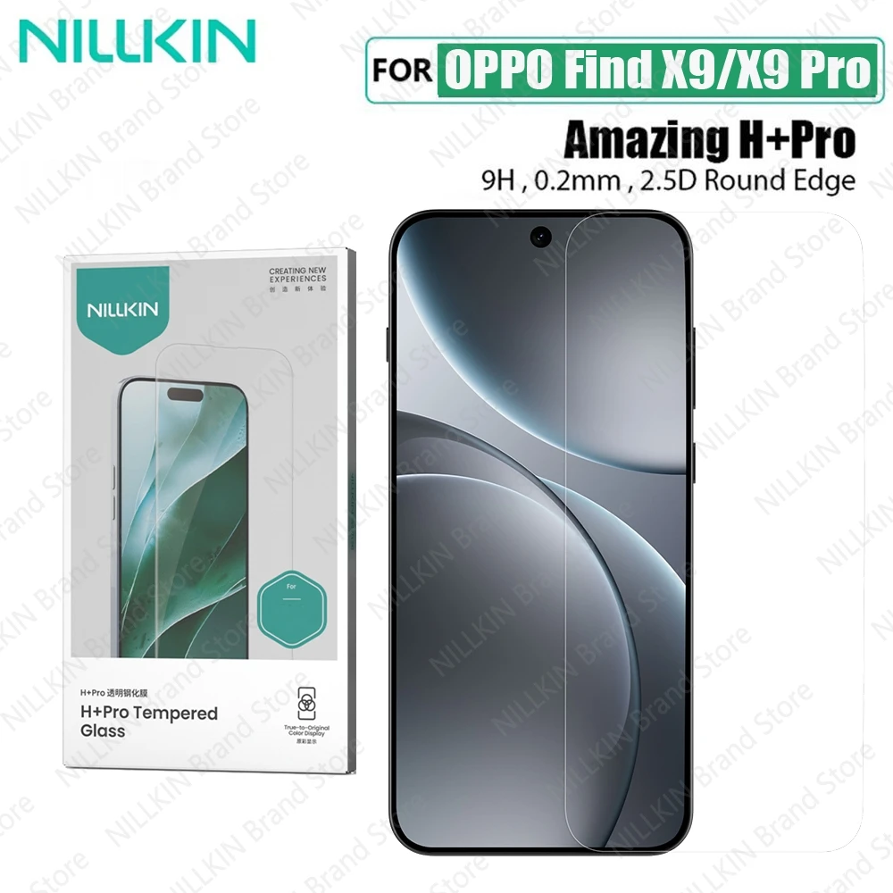 

Nillkin For OPPO Find X9 /X9 Pro Tempered Glass Amazing H+PRO Anti-Explosion 2.5D 9H Screen Protector For OPPO Find X9 Pro Film
