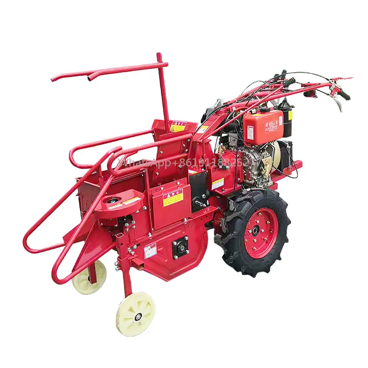 HOT Walk-behind tractor corn harvester maize harvest machine mini Small corn harvester