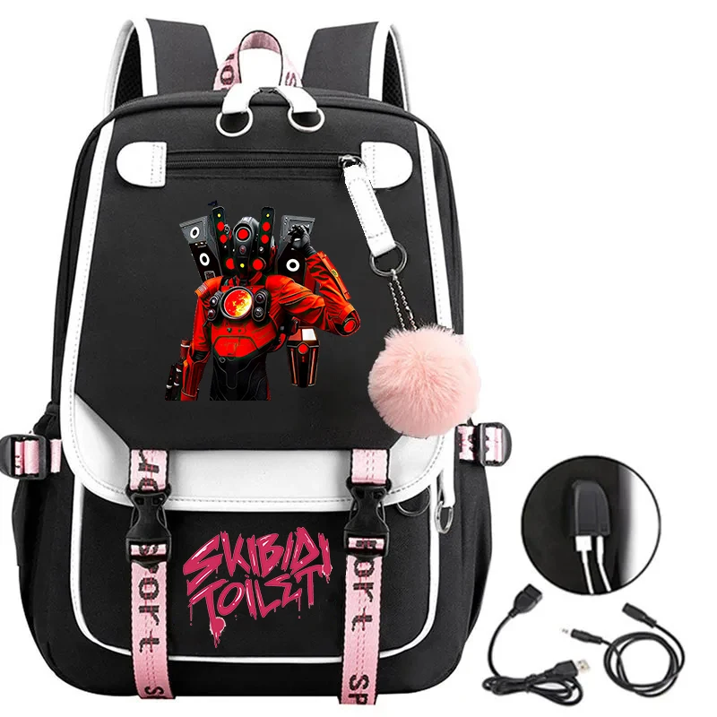 Skibidi Toilet Speakerman Rugzakken Voor Tienermeisjes Schooltas Cartoon Boekentas Laptop Reisrugzak Outdoor Tas