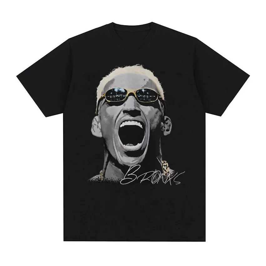 Limited Charles Oliveira Big Face Vintage Graphic T Shirt Man Fashion Gothic Cool T-shirts Men's Oversized Short Sleeve T-shirt