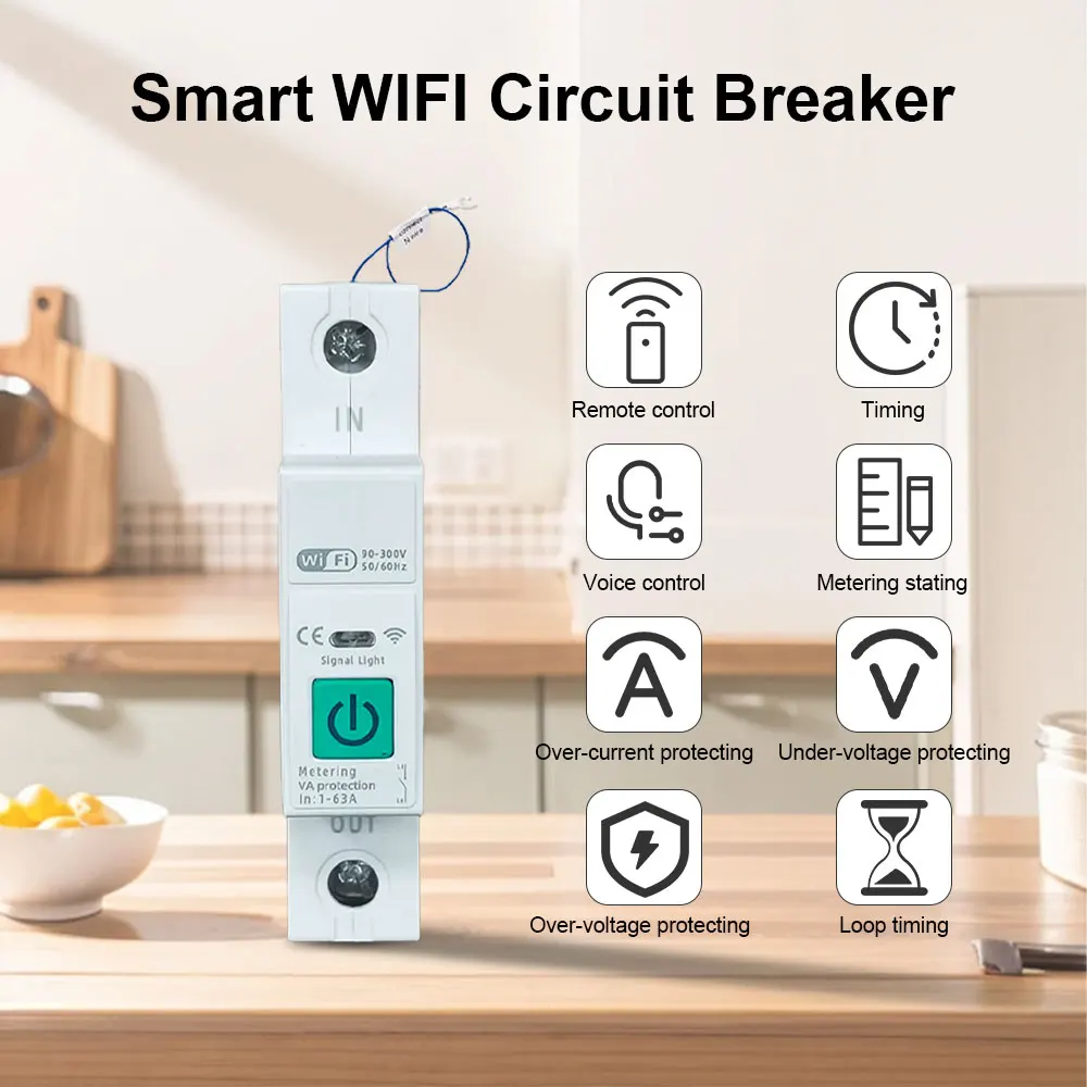 Tuya 1-63A 1P Wifi … - image