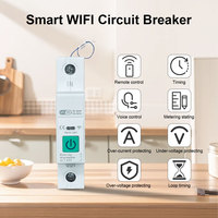 TUYA 1-63A 1P WIFI Smart Switch Energy Meter Circuit Breaker Voltage Current Protection Relay Control