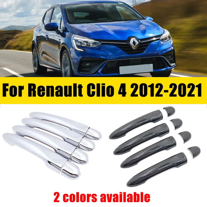 

Door Handle Cover Trim Chrome For Renault Clio 4 2012-2021 Lutecia BH KH 2013 ABS Chrome Anti-scratch Luxurious Car Accessories