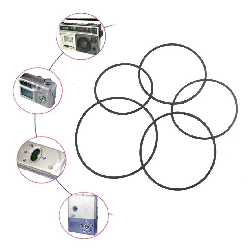 20 قطعة العالمي 1.5 مللي متر كاسيت الشريط استبدال المطاط CD DVD كاسيت مسجل شرائط القرص الدوار حزام حزام CD القرص حامل