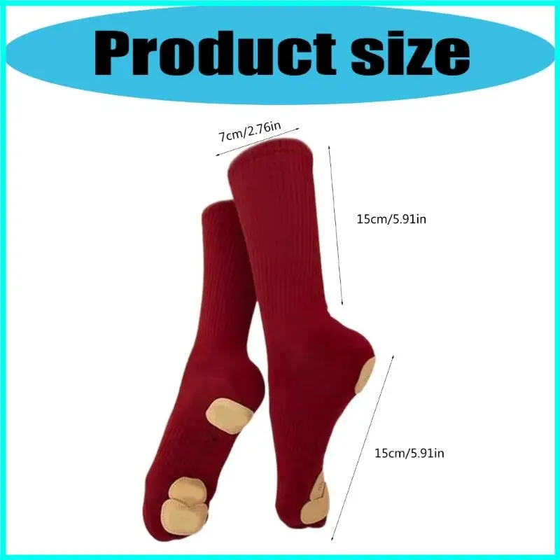 Calzini da ballo polpaccio per bambine, suole antiscivolo, design traspirante, in cotone, per praticare balletto e giocare