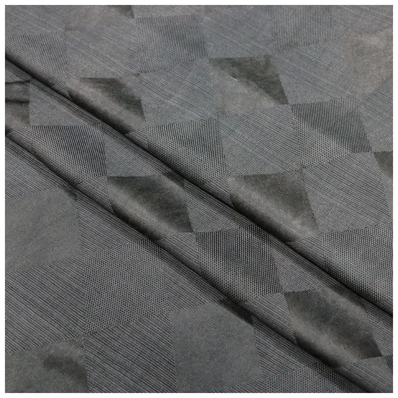 Natural oak silk jacquard diamond-shaped pattern grass and wood mud-dyed fabric new Chinese-style clothing designer's