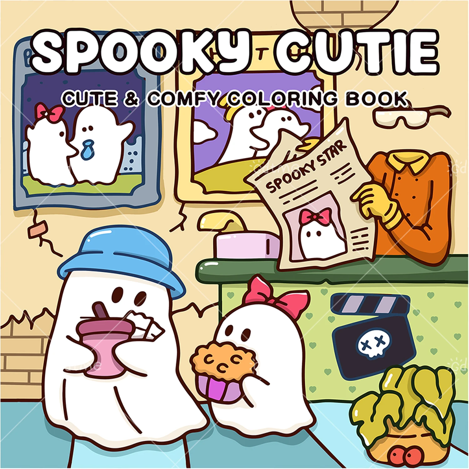 Halloween-Malbuch „COSY FRIENDS“ Malbuch für Erwachsene und Jugendliche mit bezaubernden gruseligen Kreaturen für Halloween-Geschenke – Detail 5
