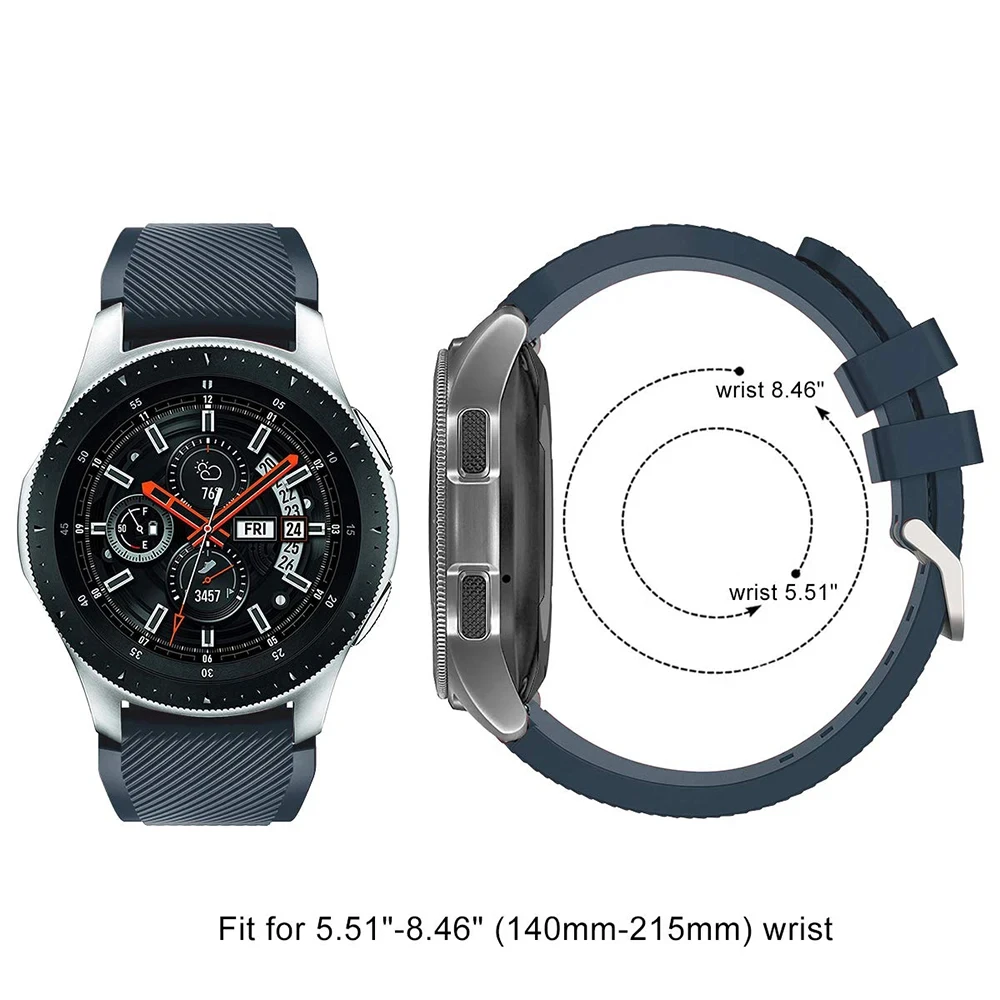 20mm 22mm Band for Samsung Galaxy Watch 3 4 5 46mm 42mm Gear S3/ Sport Frontier Active 2 Silicone Bracelet Huawei GT 2/2e Strap