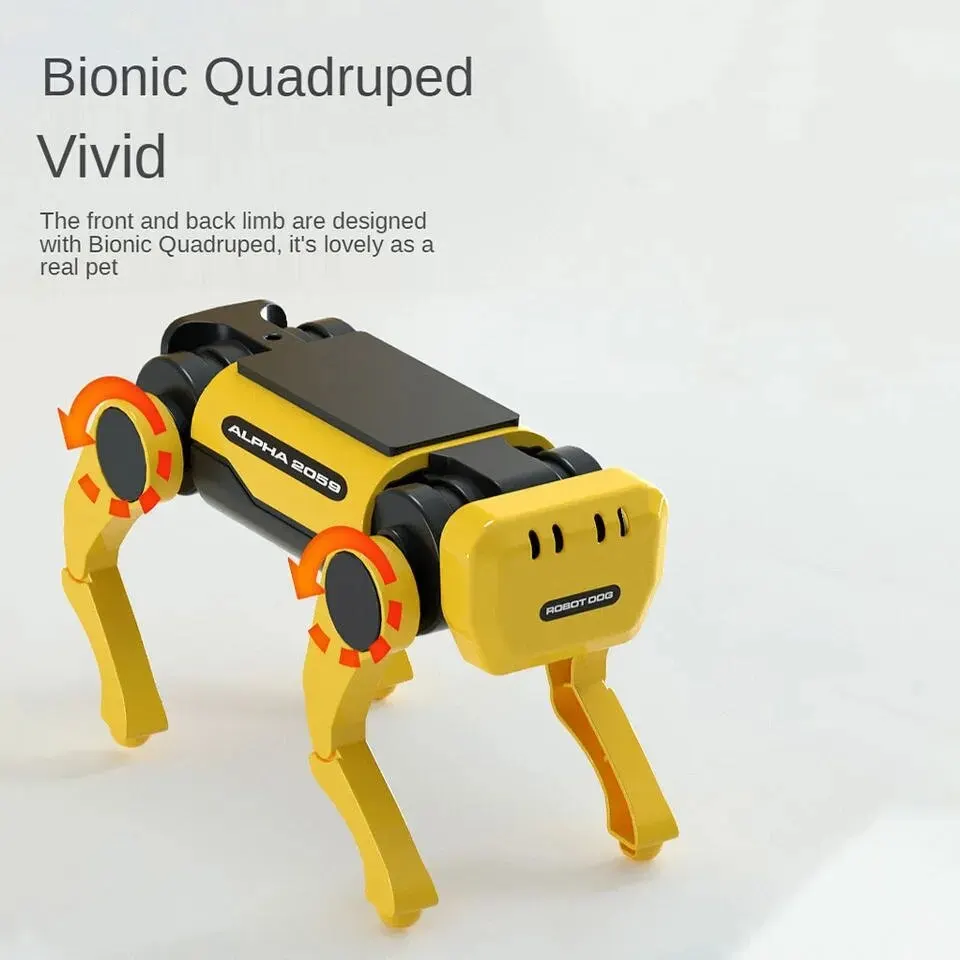 Solar Powered Electric Mechanical Dog Robot Science Technolog Educational Diy Assembly Toys Kids Intellectual Development Gifts