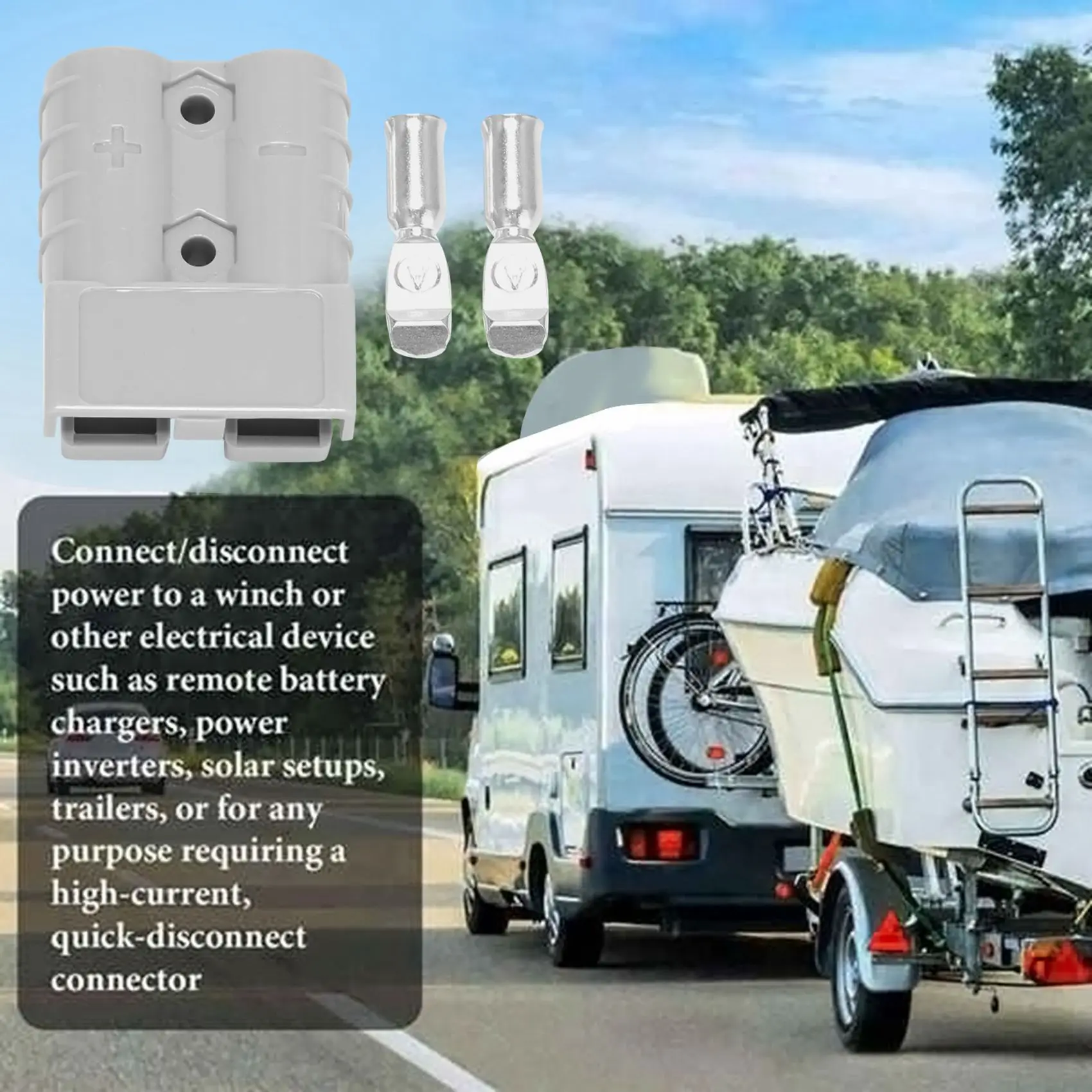 

AC34-для разъемов типа Anderson 50A 600V 6-12AWG AC/DC электроинструмент для вилок с твердыми клеммами с покрытием 6AWG