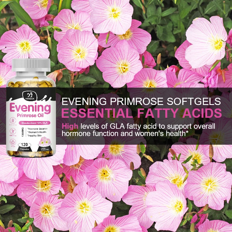 Natural Evening Primrose Oil Capsule Regulate Hormone Level Antioxidant Strong Bones Enhance Immunity For Women