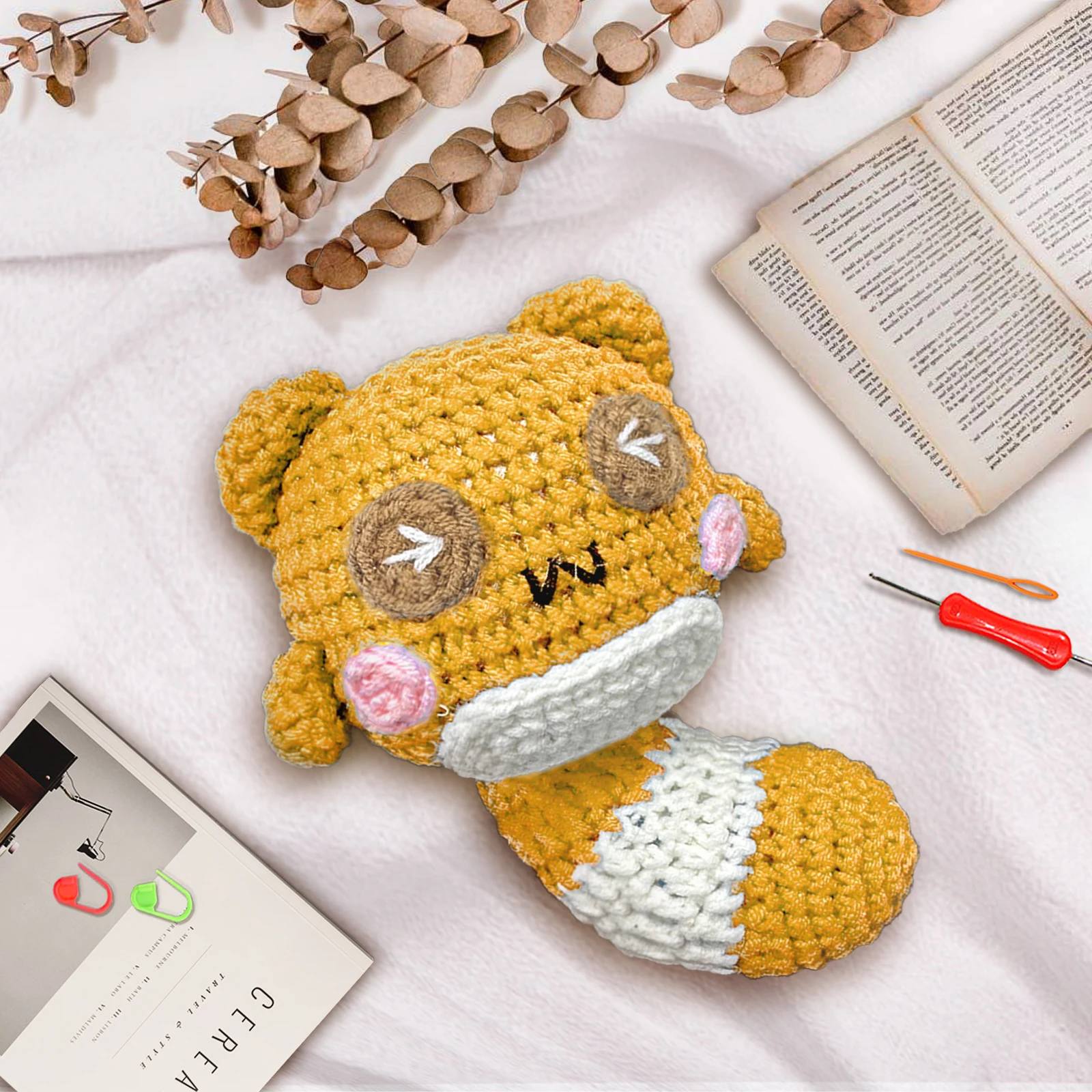 YAMAXIN Beginner Crochet Kit - Bear Tail Theme DIY Craft Tool Set Easy Knitting Arts & Crafts Project - view 6