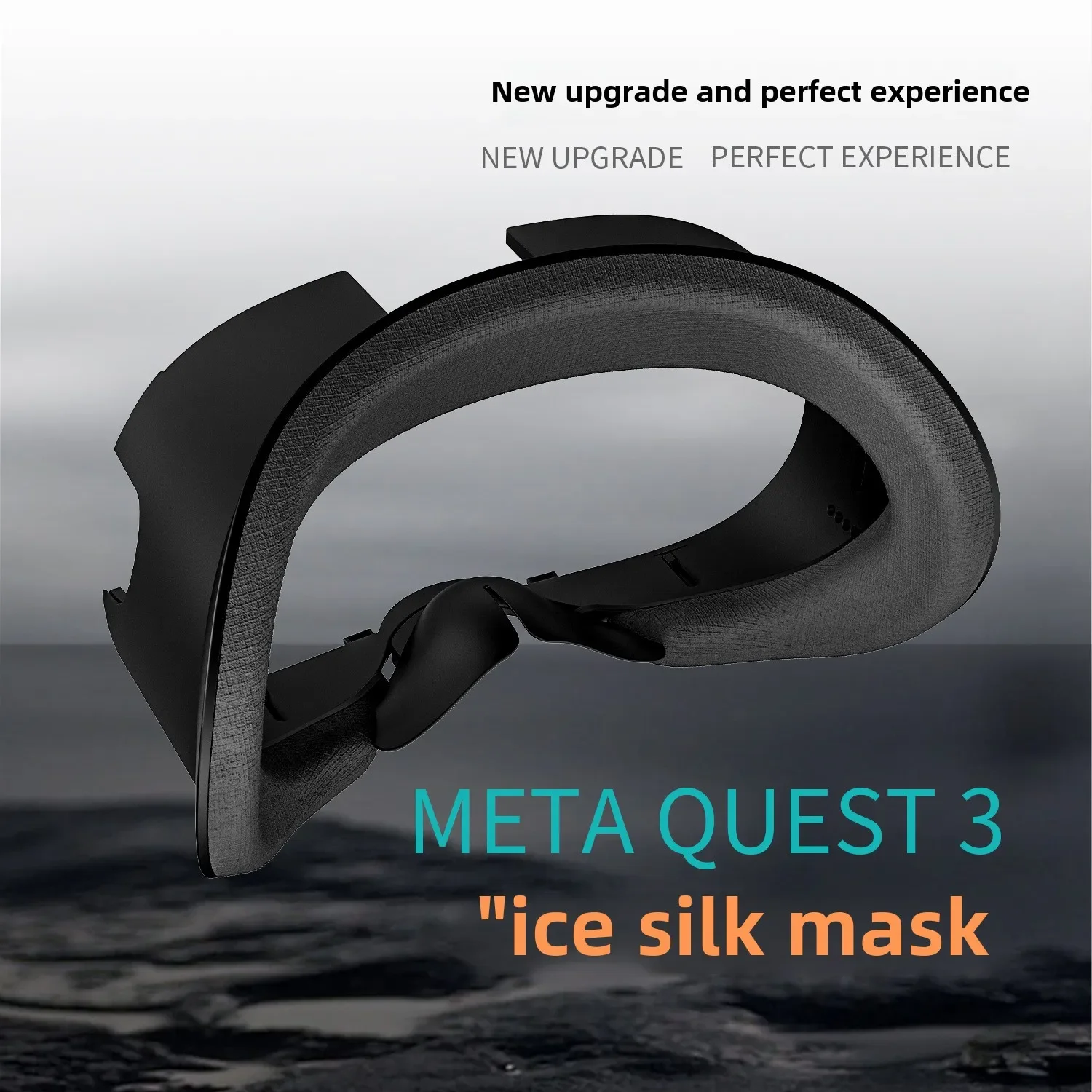 Suitable for Meta Quest 3 ice silk face mask, widened without pressure on the face, leather anti sweat VR accessory