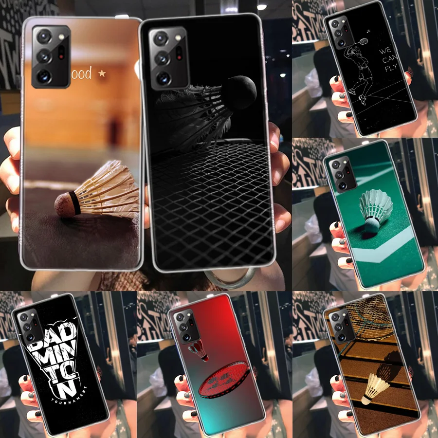 Спортивный чехол для телефона «Бадминтон» для Samsung Note 20 Ultra 10 9 8 Galaxy A05S A15 A25 A35 A55 M11 M12 M21 M30S M31 M32 M51 M52 A80 A90