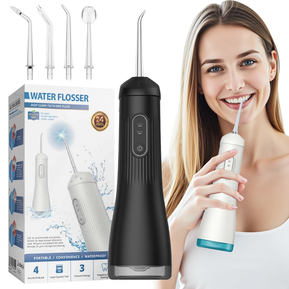 Oral Irrigator Dental Water Flosser for Teeth USB Rechargeable Electric Dental Irrigator Water Jet Floss Mouth Washing Machine