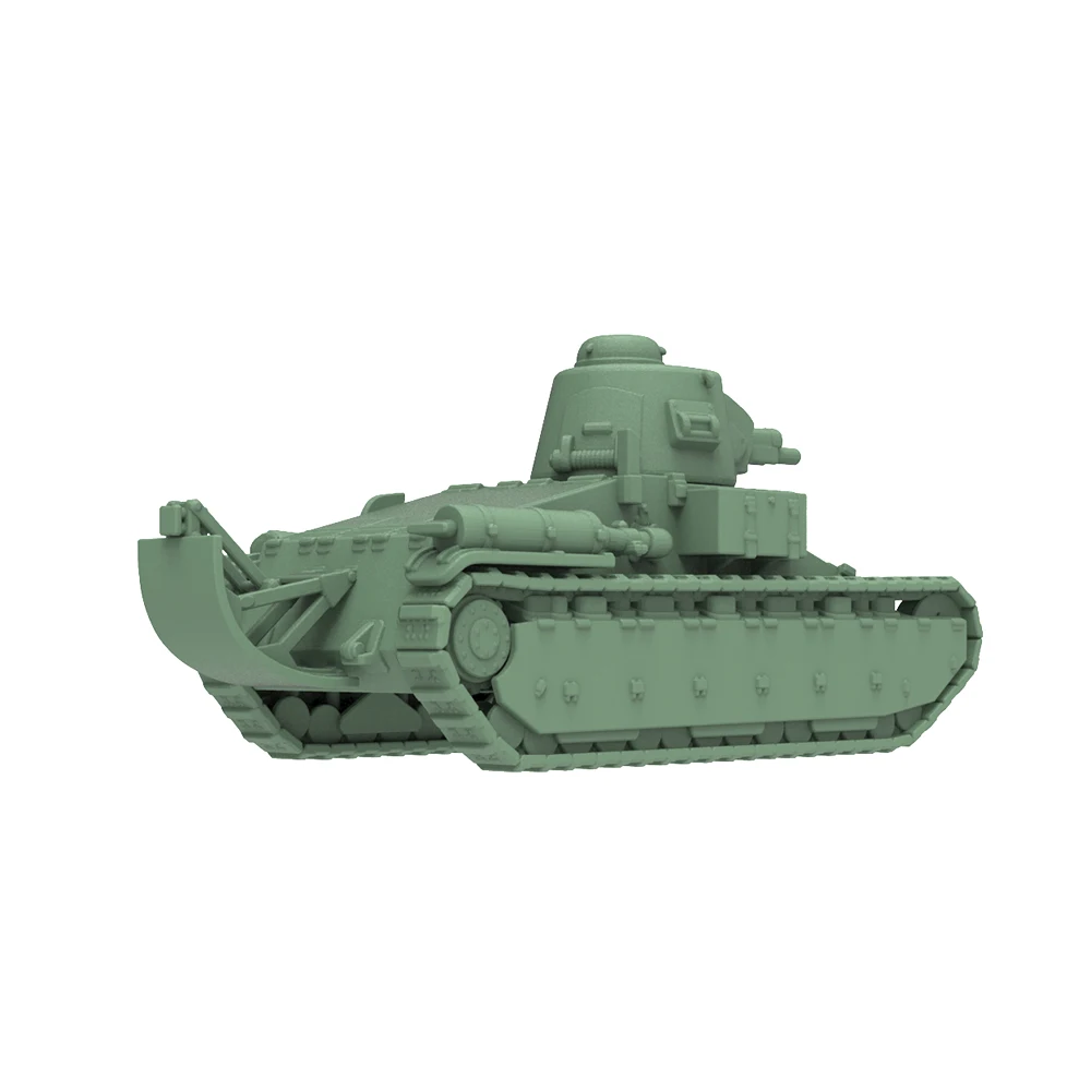 1/144 1/200 1/350 1/700 SSMODEL SS811 Kit Modelo Militar França D1 Tanque de Luz ST2 Torreta e 47mm SA34 Arma Estática em Miniatura