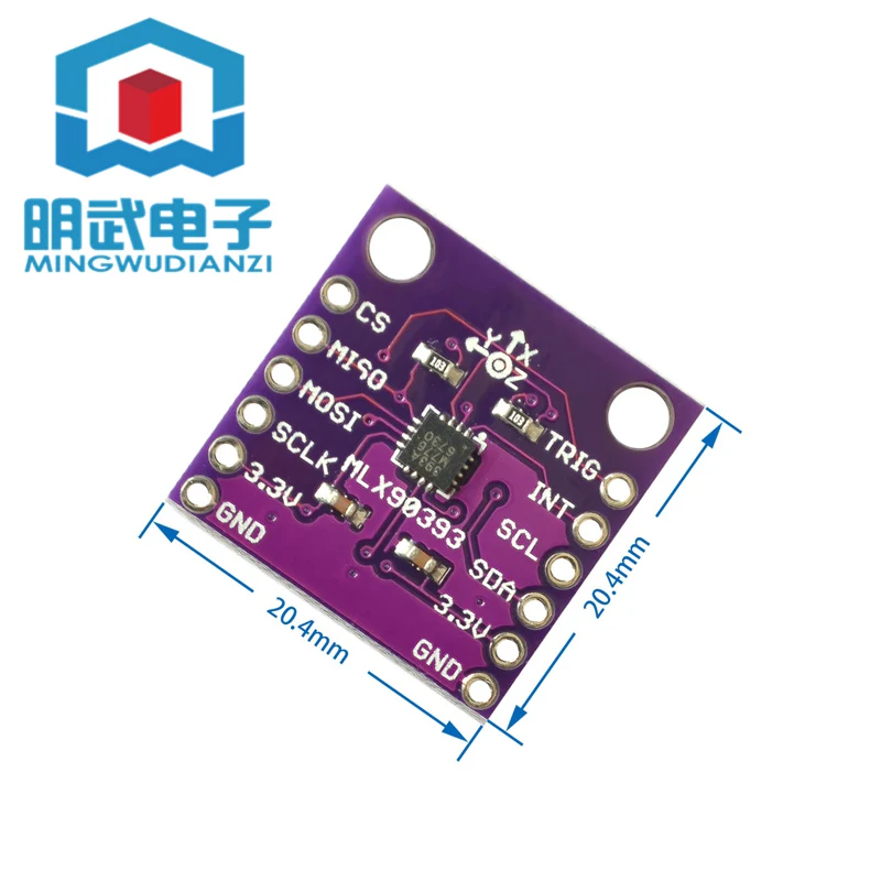 90393 MLX90393 Displacement Angle Rotation Of 3 D Digital three-dimensional Hall Sensor Location